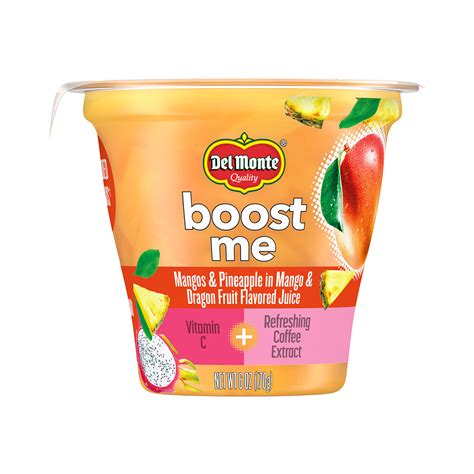 Del Monte® Fruit Infusions: Boost Me, Mango and Pineapple in Mango and Dragon Fruit Flavored ...