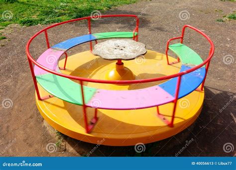 Carousel Colorful Playground Spinning Stock Image - Image: 40056613