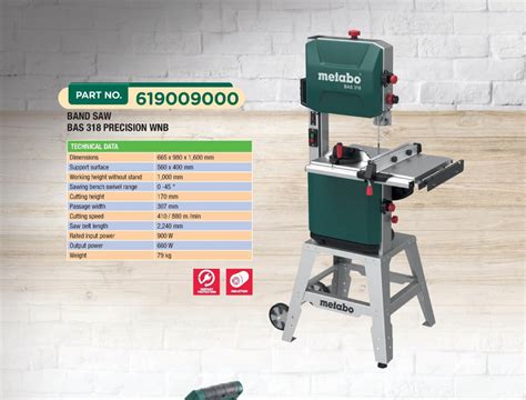 Metabo Precision Bandsaw 900W BAS318 ID33093 Metabo Power Tools ...