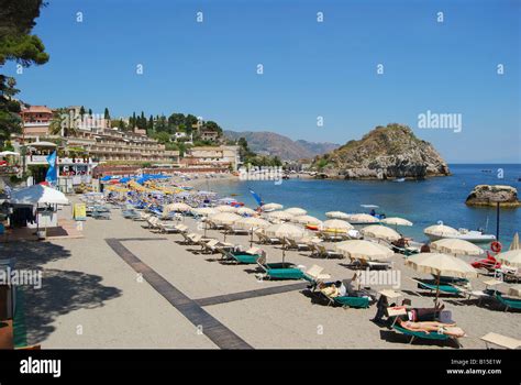 Mazzaro Beach, Taormina, Messina Province, Sicily, Italy Stock Photo - Alamy