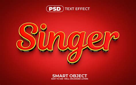 Singer 3D Editable psd Text Effect | Actions ~ Creative Market