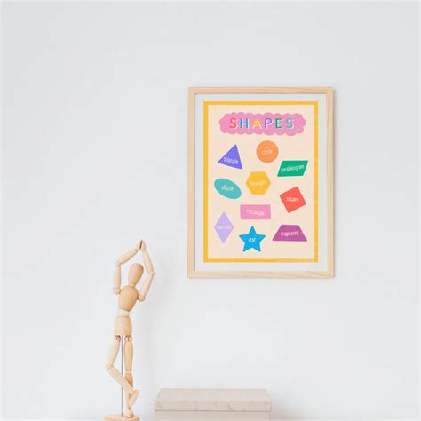 Printable Shapes Classroom Poster Colorful Educational Chart - Etsy