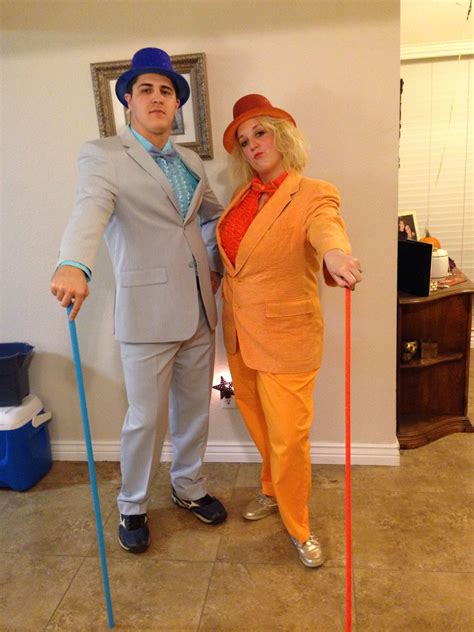 Couples Dumb & Dumber costume! If you can't find orange or blue suits ...