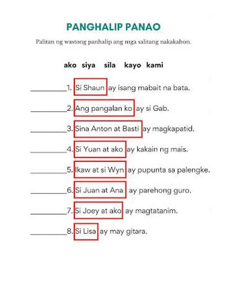 Halimbawa Ng Panghalip Panao Na Nasa Unang Panauhan Ikalawang Panauhan ...