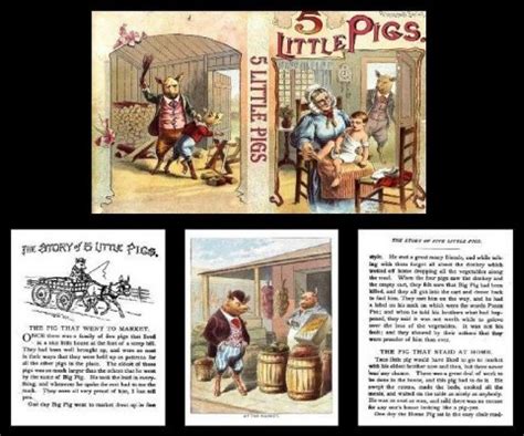 Five Little Pigs Book | Mary's Dollhouse Miniature Accessories