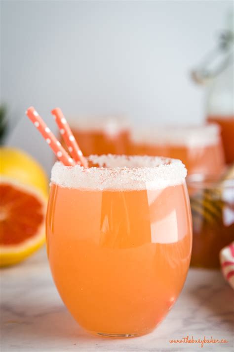 Easy Healthy Homemade Grapefruit Soda - The Busy Baker