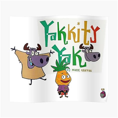 "Yakkity Yak Cartoon Logo and Character" Poster for Sale by Majamestic ...