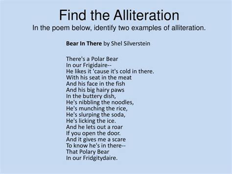 Alliteration Poem Examples