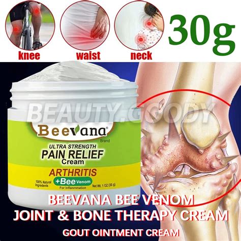 Beevana Bee Venom Joint and Bone Therapy cream Arthritis Pain Relief Cream Gout Treatment Cream ...