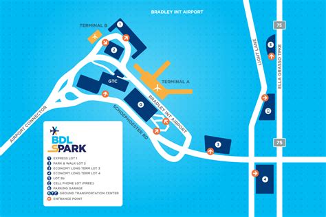 BDL sPARK | Official On-Airport Parking - Parking Map