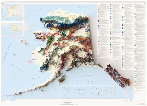 Geologic Map of Alaska I - Etsy