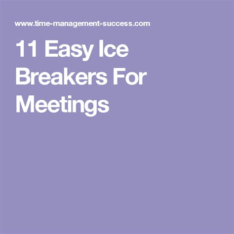 11 Easy Ice Breakers For Meetings | Ice breakers, Meeting ice breakers, Ice breaker games