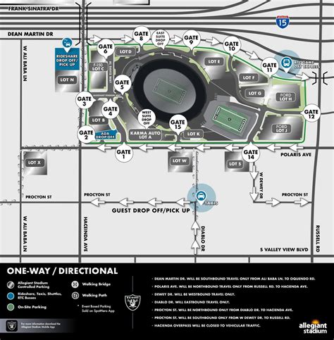 Allegiant Stadium Parking Map