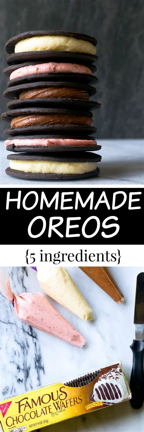 Homemade Oreo Thins with Neapolitan Flavor Options