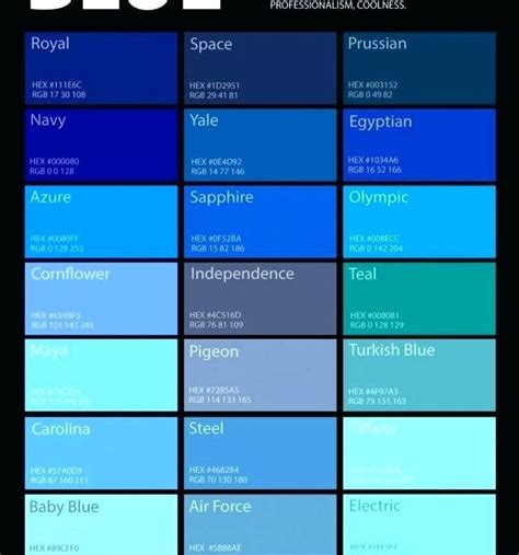 Shades Of Blue Color Names | Blue shades colors, Light blue hex, Green color names