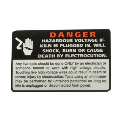 Warning Label - Electrical Hazard | Hot Kilns