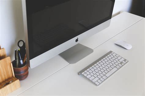 Free stock photo of apple, computer, desk