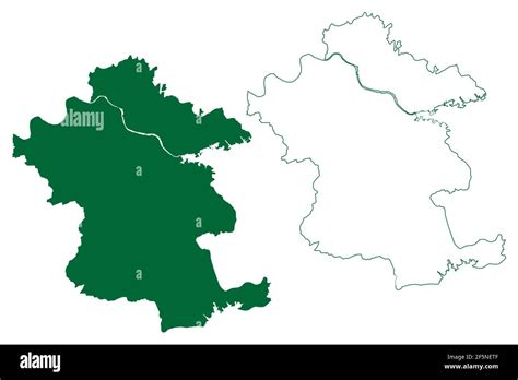 Narmada district (Gujarat State, Republic of India) map vector ...