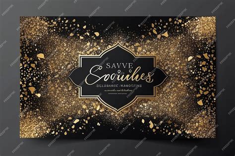 Premium Photo | Gold wedding glitter invitation for weddings background ...