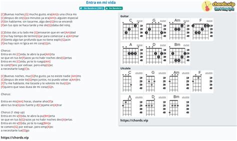 Chord: Entra en mi vida - tab, song lyric, sheet, guitar, ukulele | chords.vip