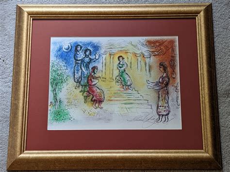 Marc Chagall Ulysses at Alcinous’ Palace 1989 19" x 23" Wood Frame Wall Art | eBay