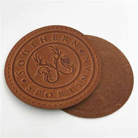 100 custom logo leather patch custom embossed Genuine leather | Etsy