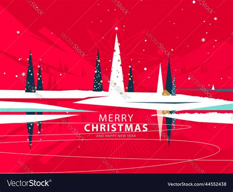 Christmas landscape Royalty Free Vector Image - VectorStock