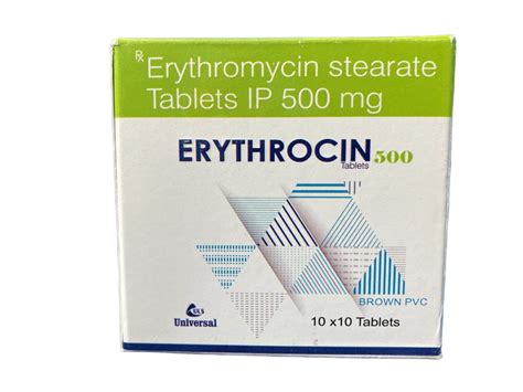 Erythrocin 500mg Tablet, 40 mg at Rs 97/strip in Mumbai | ID: 2849754338091