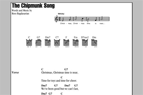 The Chipmunk Song by The Chipmunks - Guitar Chords/Lyrics - Guitar Instructor