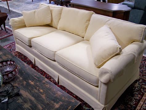 Lot - Ethan Allen Large Three Cushion Upholstered Sofa