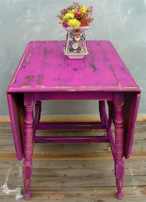 For Your Inspiration – Vintage Drop Leaf Dining Table Painted Any Color You Choose. Shabby ...