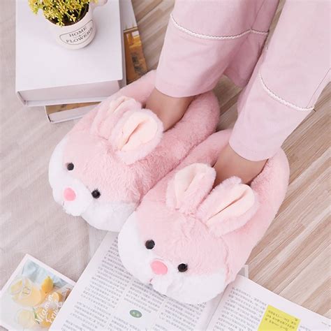 Kawaii Pink Bunny Ears Slippers - KawaiiTherapy