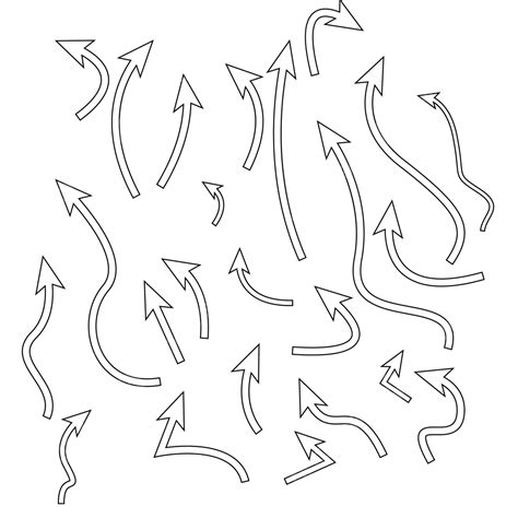 Hand Draw Arrow Set, Arrow Drawing, Hand Drawing, Arrow Sketch PNG and Vector with Transparent ...