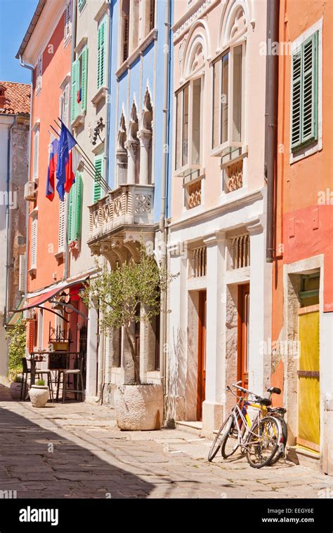 Street in Piran - Slovenia Stock Photo - Alamy