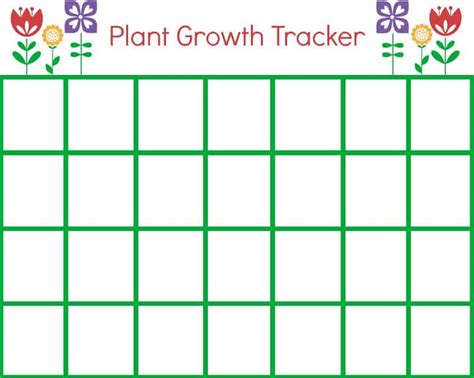 Printable Plant Growth Chart Template