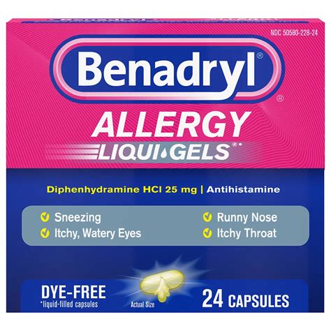 Benadryl Allergy Dye-Free Liqui-Gels - Shop Sinus & Allergy at H-E-B