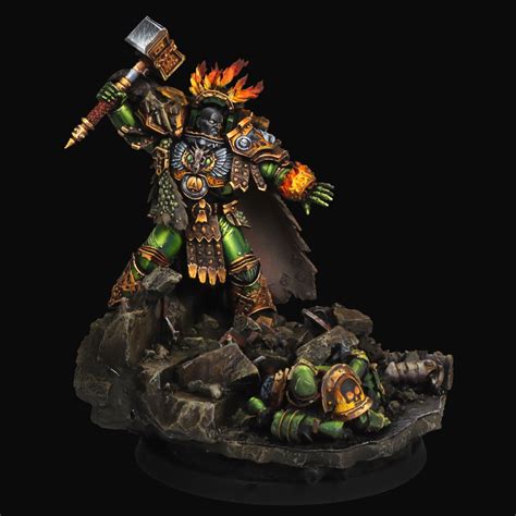 Vulkan Primarch of the Salamanders by Vincenzo "Miniature's Den" Celeste · Putty&Paint