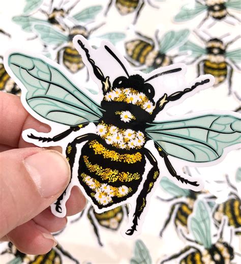 Bee Sticker Bumblebee Honeybee Sticker Save the Bees | Etsy