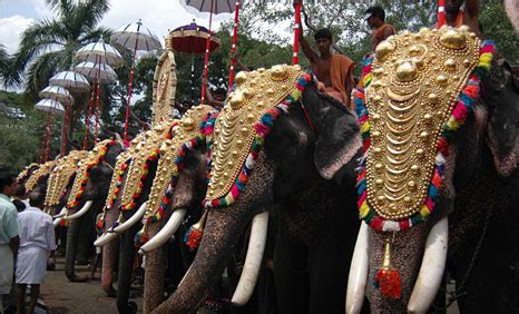 Elephants and Hindu temples,Kerala