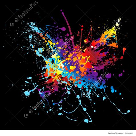 Rainbow paint splatter background - acabm