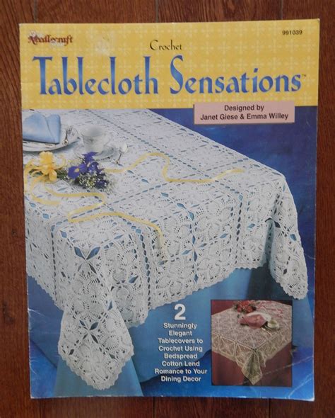 Rectangle Crochet Tablecloths Patterns/ Tablecloth Sensations | Etsy | Crochet tablecloth ...