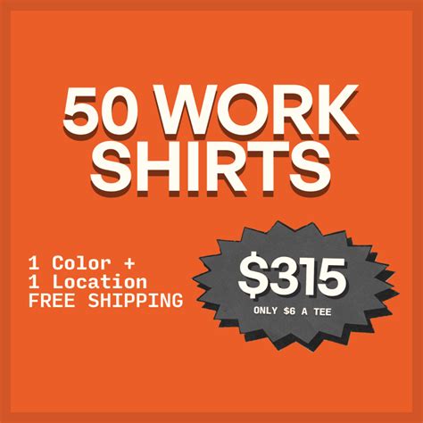 Custom Printed Work Shirts — OFFER ENDS SOON