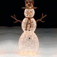 Trim A Home® 50” Lighted Snowman Outdoor Christmas Decoration at … | Decorating with christmas ...