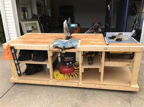 I built a mobile workbench | Mobile workbench, Woodworking bench plans, Woodworking workbench