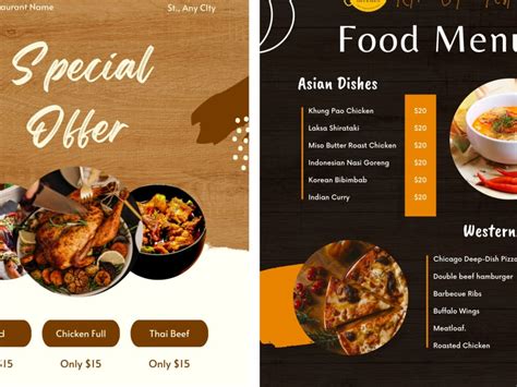 Design creative awesome restaurant menu food poster | Upwork