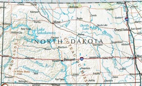 North Dakota Reference Map