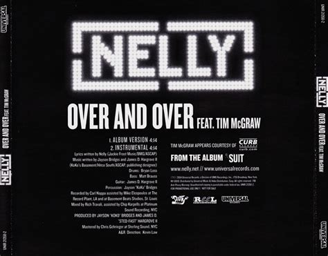 Nelly Feat. Tim McGraw - Over And Over (2004, CD) | Discogs