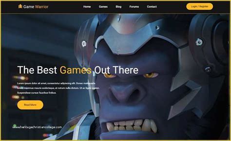 Gaming Website Template HTML5 Free Of Game Warrior Free Bootstrap 4 HTML5 Gaming Website ...