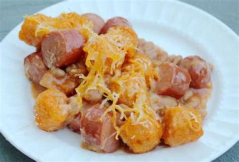 Hot Dog Tater Tot Casserole Recipe | Just A Pinch Recipes