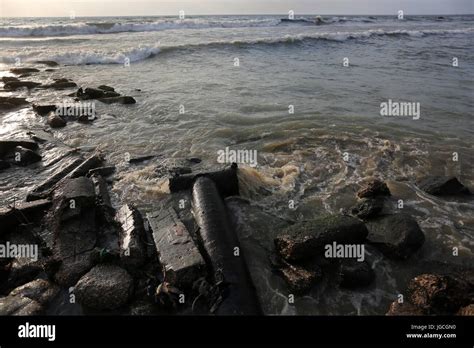 Gaza City, Gaza Strip, Palestinian Territory. 5th July, 2017. Sewage ...